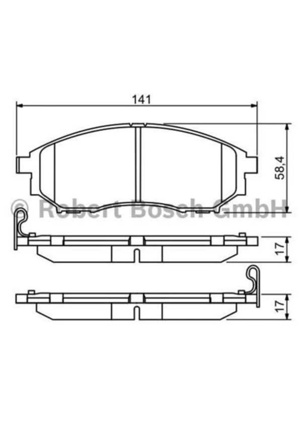 Bosch 0986494501 Ön Balata Qashqaı 1.5 Dci-1.6-2.0-2.0 Dci 07 Xtraıl 2.0-2.0 Dci-2.5 07 Kol ürün görseli 1