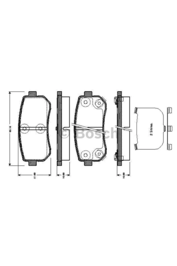 Bosch 0986494140 Arka Balata Accent Era 1.4gl-1.5crdı-1.6gls 05-10 -kıa Rıo 02 Kıa Ceed 07 ürün görseli 1