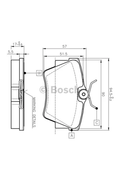 Bosch 0986494040 0986tb2290 Arka Balata Trafıc 3.01 06 14 Vıvaro 8.01 06 14 Prımastar 01 06 ürün görseli 1
