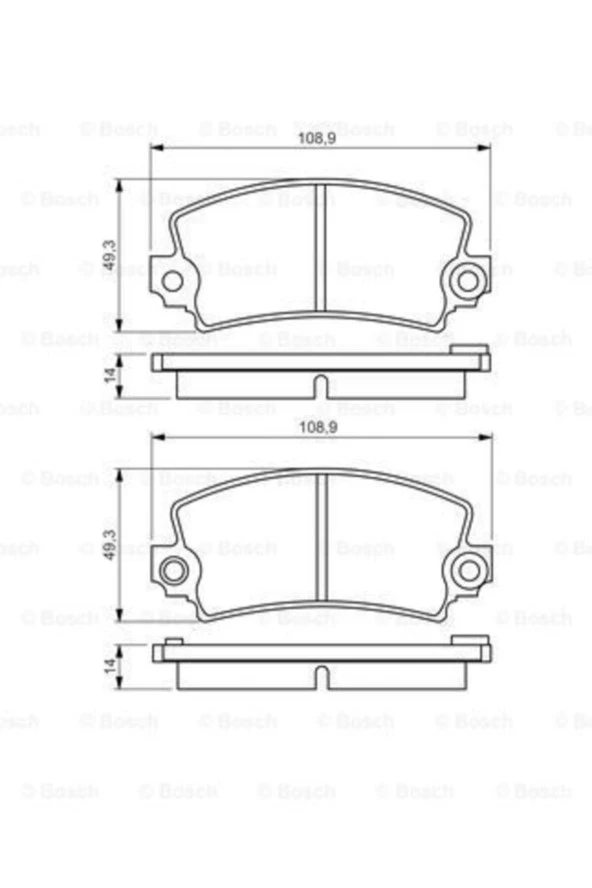 Bosch 0986495270 Ön Balata Fişli R12 C15 Vısa 82-91 Renault - Dacıa R-12 71- ürün görseli 1