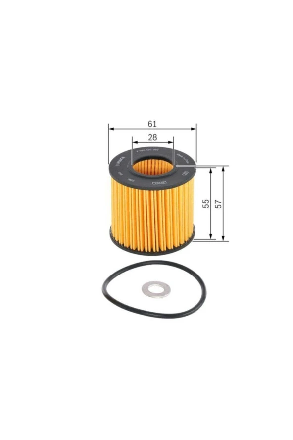 Bosch F026407092 Yağ Filtresi Aurıs-yarıs-ıq-urban Cruıser 1.33 Vvti 10 Materıa-sırıon 1.3- ürün görseli 1
