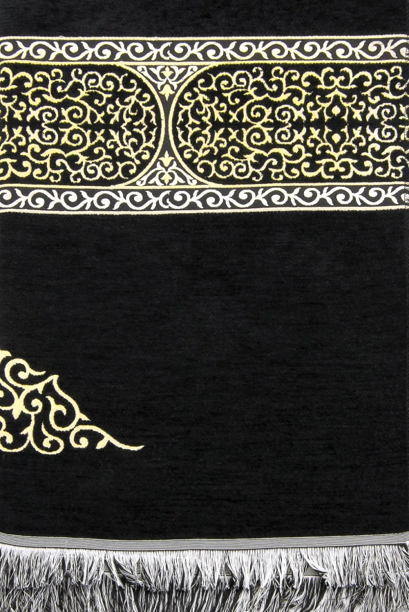 Kabe Desenli Siyah Şönil Seccade 3 - Resim 2