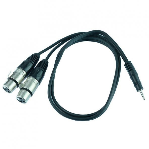 3.5 mm Stereo to 2x XLR Dişi Kablo - 1.5 Metre ürün görseli 1