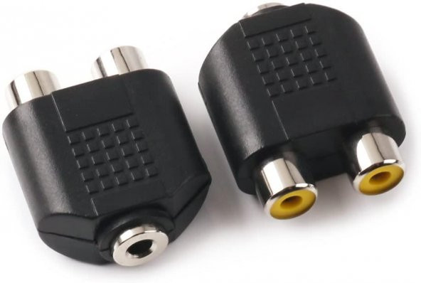 3.5 mm Stereo Dişi - 2x RCA Dişi Çevirici Aparat ürün görseli 1