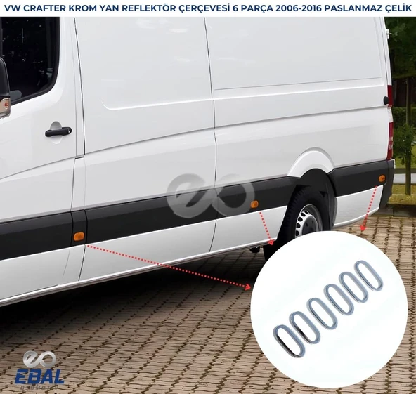 VW Crafter Krom Yan Reflektör Çerçevesi 6 prç. 2006-2016 ürün görseli 1