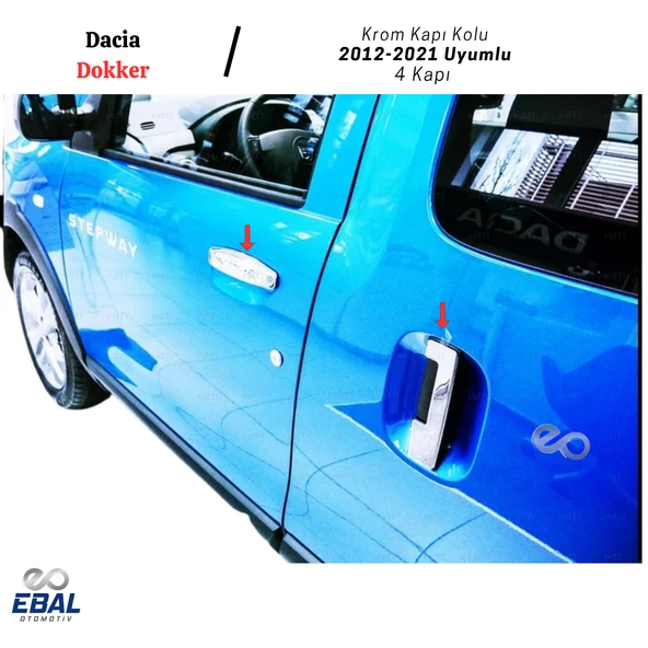 Dacia Dokker Krom Kapı Kolu 4 Kapı 2012-2021 Uyumlu P.Çelik - Resim 5