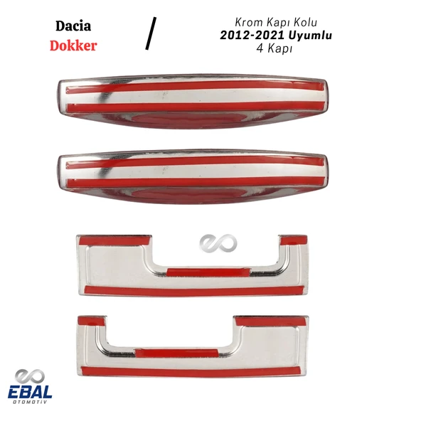 Dacia Dokker Krom Kapı Kolu 4 Kapı 2012-2021 Uyumlu P.Çelik - Resim 3