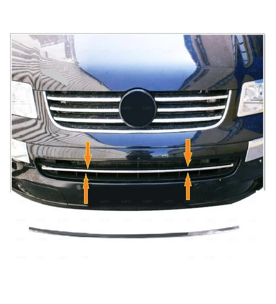 VW T5 CARAVELLE Krom Ön Tampon Çıtası 2003-2010 P. Çelik ürün görseli 1