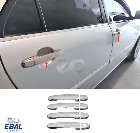 Toyota Corolla Krom Kapı Kolu 4 Kapı 2007-2012 P.çelik ürün görseli 1
