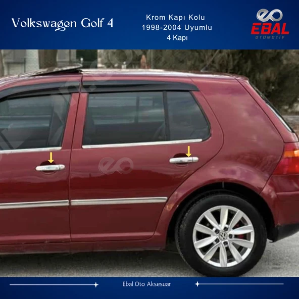 Vw Golf 4 Krom Kapı Kolu 4 Kapı 1998-2004 Arası P.çelik - Resim 2