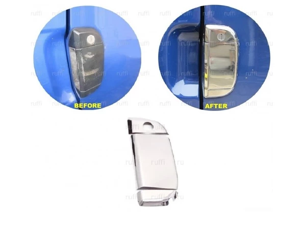 VW T4 Transporter Krom Arka Kapı Kolu 1995-2003 Paslanmaz Çelik - Resim 2
