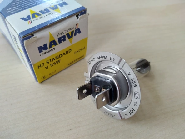 NARVA H7 AMPUL 24V 55W HELOGEN - MADE İN GERMANY (H7 FAR AMPULÜ) (FAR LAMBASI) ürün görseli 1