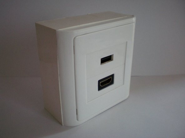 Sıva Üstü USB2.0+HDMI Duvar Prizi - Resim 4