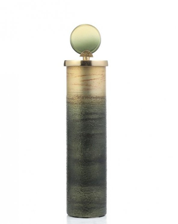 Vitale Madagascar Yeşil Büyük Kapaklı Dekoratif Obje 10x48 cm AK.IX0086 ürün görseli 1