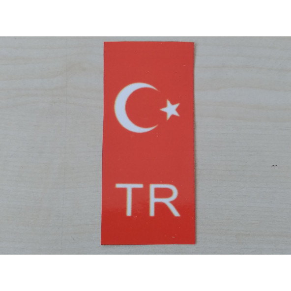 TR PLAKA STİCKER KIRMIZI 10,5x4,5cm AY YILDIZ TR STİCKER, TR ETİKETİ, TR ÇIKARTMASI, PLAKA ARMASI ürün görseli 1