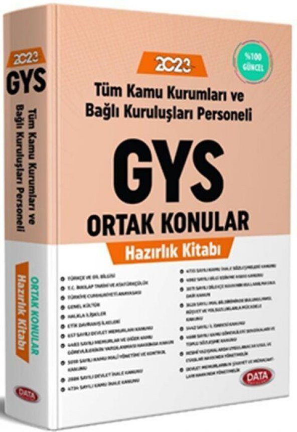 2023 GYS Tüm Kamu Kurumları için Ortak Konular Konu Anlatımlı Hazırlık Kitabı Data Yayınları ürün görseli 1