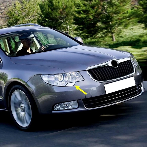 Skoda Superb MK2 2009-2013 Sağ Ön Far Yıkama Kapağı Krom 3T0955110A ürün görseli 1