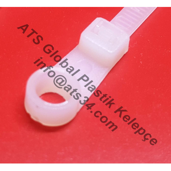 Montaj Delikli Kablo Bağı Plastik Cırt Kelepçe 4X205 100 Adet Beyaz ürün görseli 1