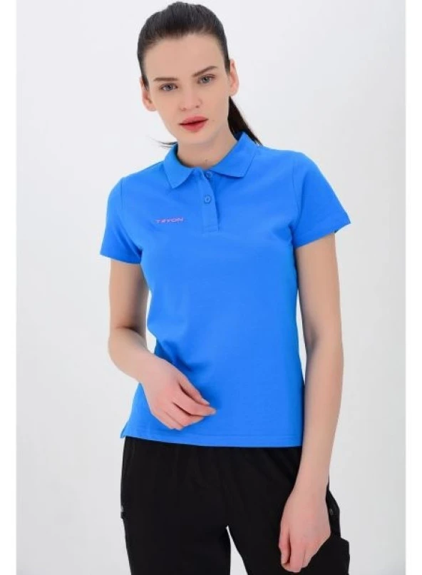 Tryon Verona Kadın Pamuklu Mavi Polo T-Shirt ürün görseli 1