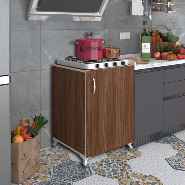 Kenzlife ocak dolabı ahunaz cvz 85*60*56 hazır mutfak klasik set üstü ocak için arkalıksız ürün görseli 1