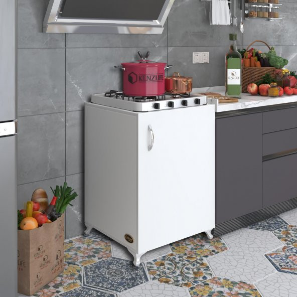 Kenzlife ocak dolabı ahunaz byz 85x60x56 hazır mutfak klasik set üstü ocak için arkalıksız ürün görseli 1