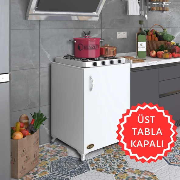 Kenzlife ocak dolabı hoşseda byz 85*60*56 hazır mutfak klasik set üstü ocak için arkalıksız ürün görseli 1