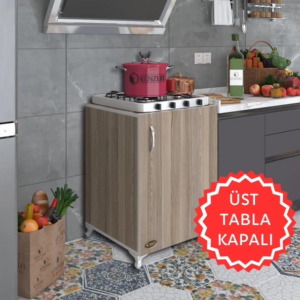 Kenzlife ocak dolabı hoşseda crd 85*60*56 hazır mutfak klasik set üstü ocak için arkalıksız ürün görseli 1