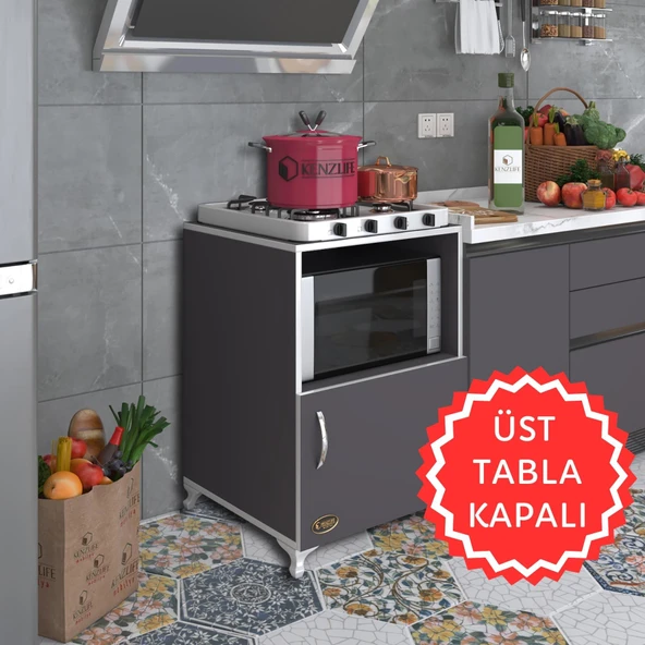 Kenzlife ocak dolabı revbahar gri 85*60*56 hazır mutfak klasik set üstü ocak için arkalıksız ürün görseli 1