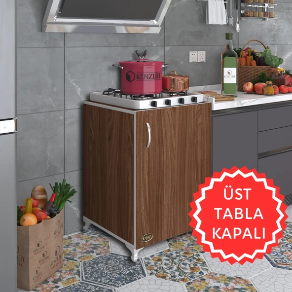 Kenzlife ocak dolabı hoşseda cvz 85*60*56 hazır mutfak klasik set üstü ocak için arkalıksız ürün görseli 1
