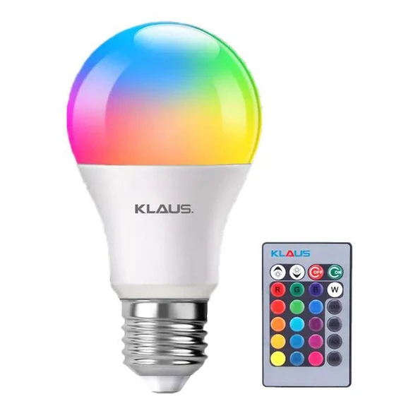 Klaus Renk Değiştirebilen Uzaktan Kumandalı Rgb Led Lamba 9W ürün görseli 1