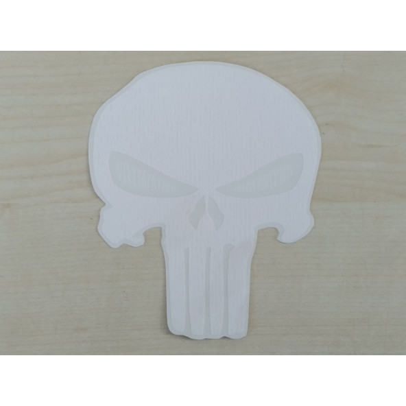 Kuru Kafa Painkiller sticker Beyaz 12cmx10cm (İSKELET) Kurukafa sticker logosu KURUKAFA ÇIKARTMASI ETİKETİ ürün görseli 1