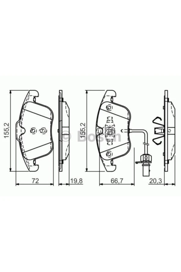 Bosch 0986495129 Ön Balata Audı A4 - A5 09 Gdb1814 0986tb3164 Volkswagen-audı-seat-skoda A4 ürün görseli 1