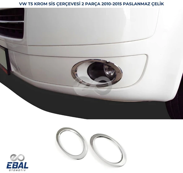 VW T5 TRANSPORTER Krom Sis Çerçevesi 2 prç 2010-2015 Arası ürün görseli 1