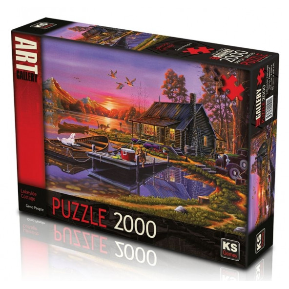 KS Games 2000 Parça Göl Kenarında Kulübe Puzzle - Geno People ürün görseli 1