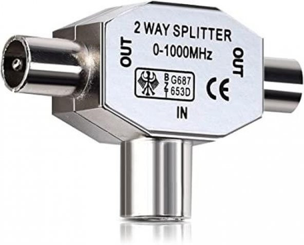 1000 Mhz. 2li Anten Splitter - 10 Adet ürün görseli 1