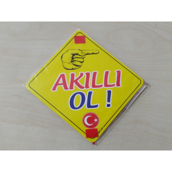 CAM İÇİ SARI DEKOR PLAKA KARE AKILLI OL (11x11cm) YAPIŞTIRMALI (Dekor Levha) SARI PLAKA ürün görseli 1