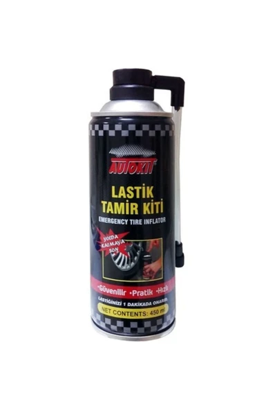 Autokit Acil Lastik Şişirici Lastik Tamir Spreyi Kiti 450 Ml ürün görseli 1