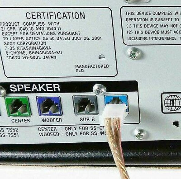 Sony ve Samsung DVD/BluRay Hoparlör Kablosu 2 Metre Şeffaf ürün görseli 1
