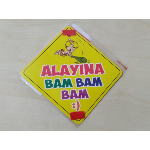 CAM İÇİ SARI DEKOR PLAKA KARE ALAYINA BAM BAM (11x11cm) YAPIŞTIRMALI (Dekor Levha) SARI PLAKA ürün görseli 1