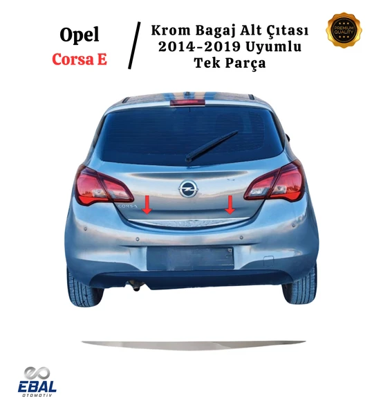 Opel Corsa E Krom Bagaj Alt Çıtası 2014-2019 P.Çelik ürün görseli 1
