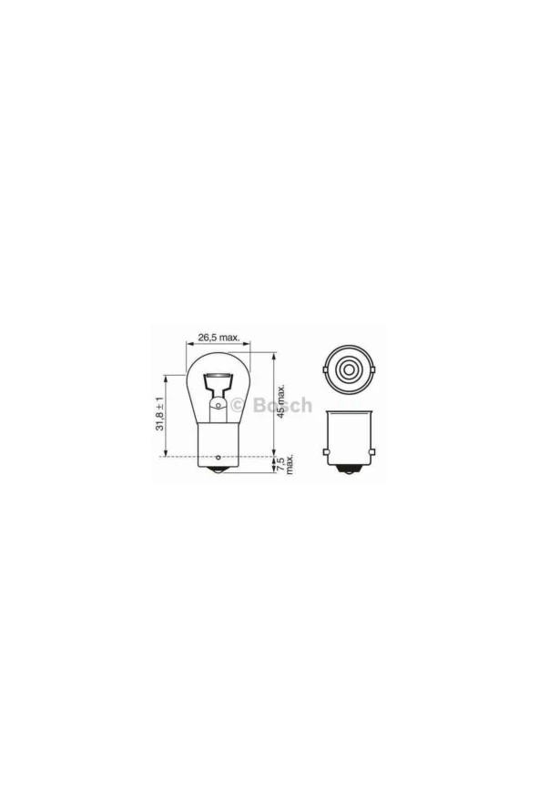 Ampul 12v P21w Ba15s Bos-1987302201-mar ürün görseli 1