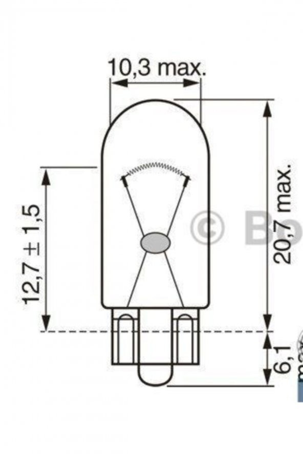 Ampul 12v W Stop Dıpsız W16w Osram 921 Fs10 1987302821 ürün görseli 1