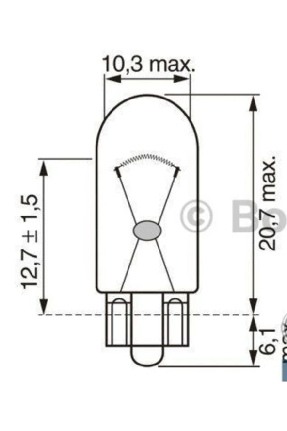 Bos-1987302821 - 1987302205 Ampul Eco 12v W16w Stop Dip... ürün görseli 1