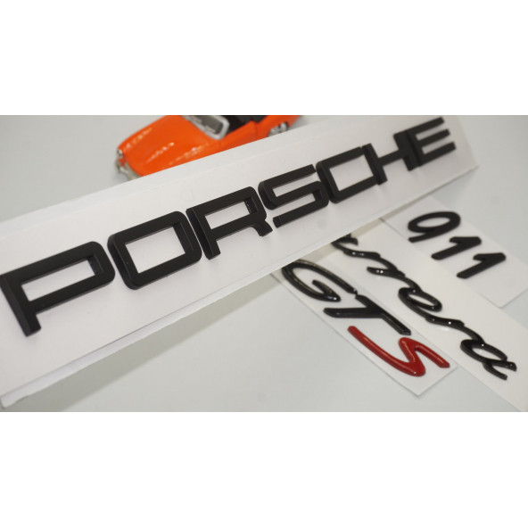 Porsche Carrera 911 GTS Bagaj 3M 3D ABS Yazı Logo Amblem Seti ürün görseli 1