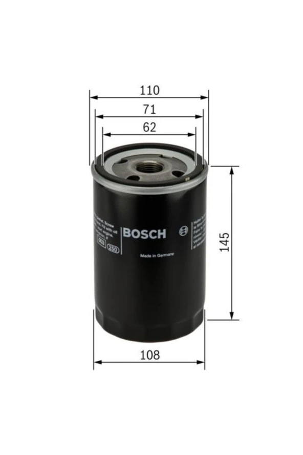 Bosch 0451203201 0986tf0103 Yağ Filtresi Master-traffıc-ducato ürün görseli 1