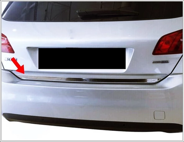 Peugeot 308 II Krom Bagaj Alt Çıtası 2013 üzeri P.Çelik ürün görseli 1