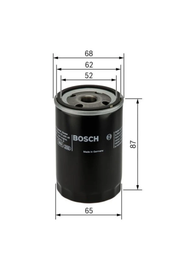 (0986627608) Yağ Filtresi Nıssan Mıcra Iıı (k12) 1.2 12v 80hp 03=> (f026408736) ürün görseli 1