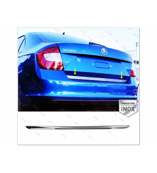 Skoda Rapid Krom Alt Bagaj Çıtası 2012 Üzeri P. Çelik ürün görseli 1