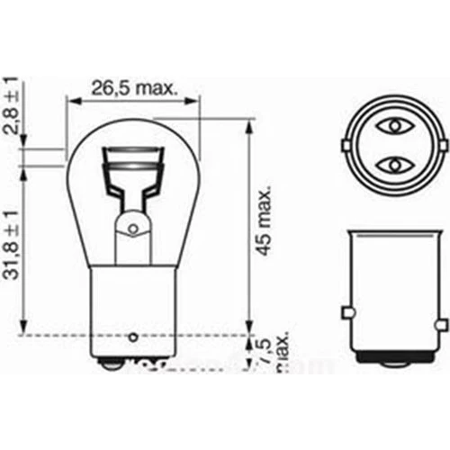 BOSCH PEUGEOT 107 1016 Ampul / Sinyal Ampulü 2005 - 2015 ürün görseli 1
