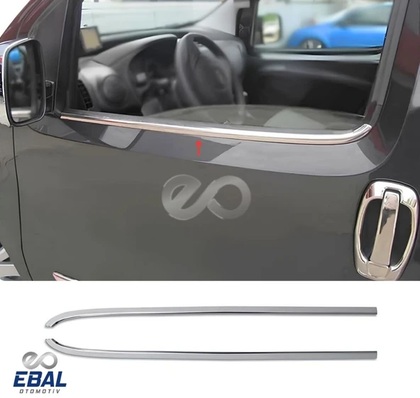 Peugeot Bipper Krom Cam Çıtası 2 Prç. 2008 Üzeri P. Çelik ürün görseli 1